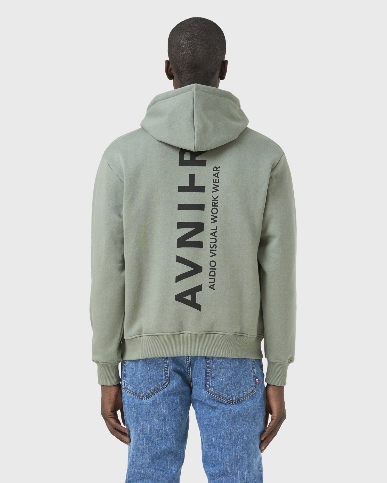hoodie-onset-vertical-vert-avnier-orelsan-3-silhouette-dos - Vert bitumé